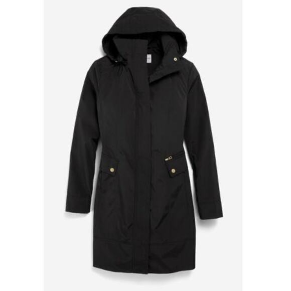 Cole Haan Jackets & Blazers - Cole Haan Packable Hooded Rain Coat Jacket Black XS Travel Bag